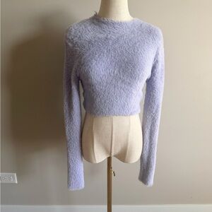 AKIRA Lavender Fuzzy Knit Sweater
